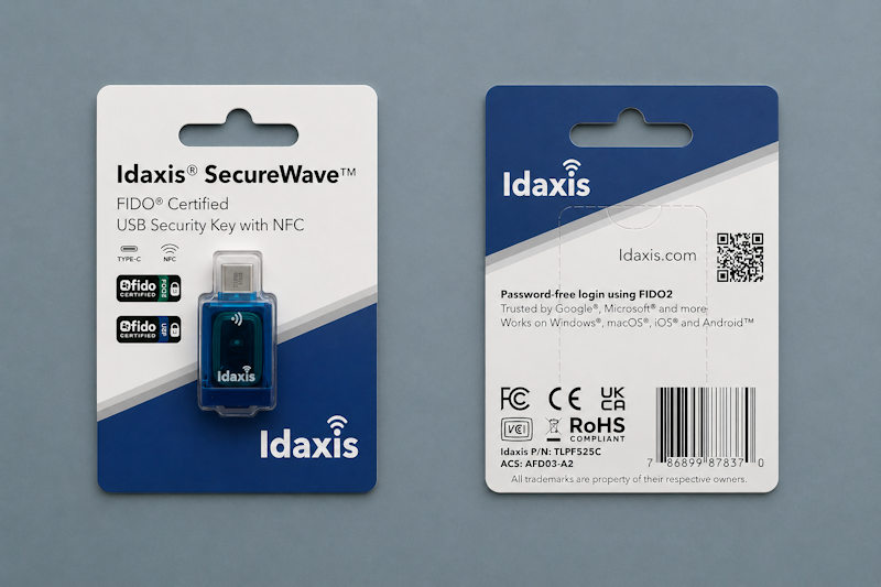 Idaxis SecureWave FIDO2 USB-C and NFC Security Key